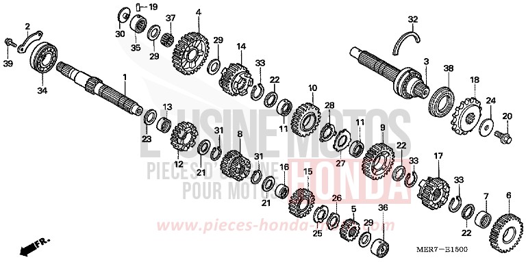 TRANSMISSION (CBF600S6/SA6/N6/NA6) for CBF600N ABS INTERSTELLAR BLACK METALLIC (NHA12) from 2006